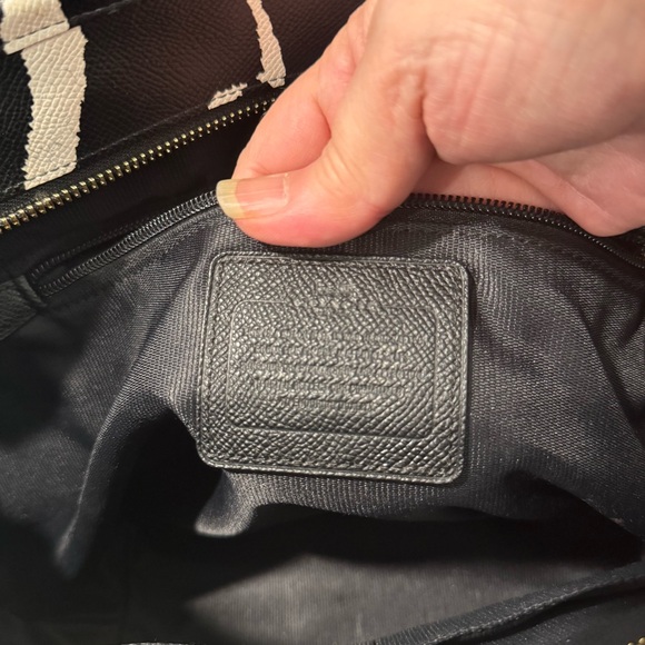 Coach Taxi Zip Top Tote in Zebra Print! GUC!! - Picture 12 of 15